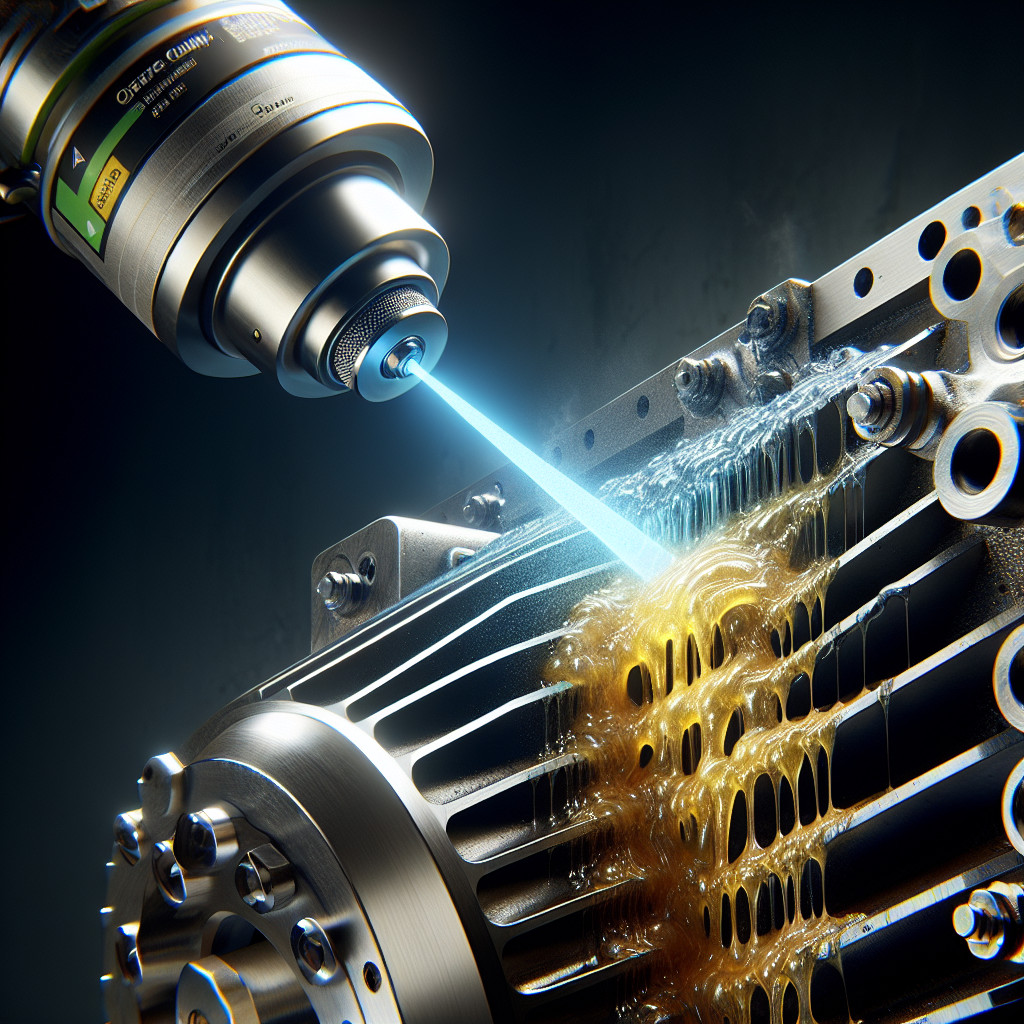 Laser cleaning for removing oil and grease from machinery